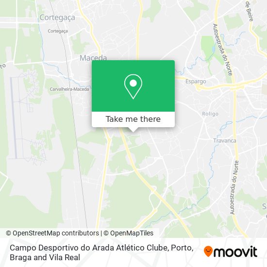 Campo Desportivo do Arada Atlético Clube map
