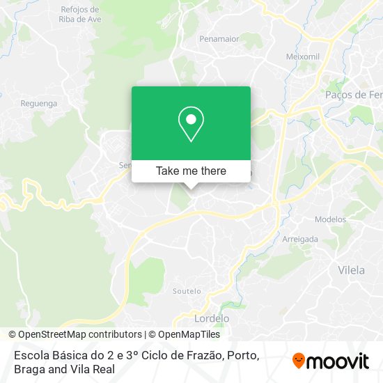 Escola Básica do 2 e 3º Ciclo de Frazão map
