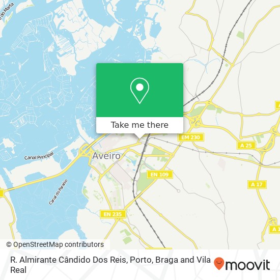 R. Almirante Cândido Dos Reis mapa