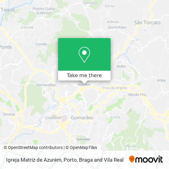 Igreja Matriz de Azurém mapa