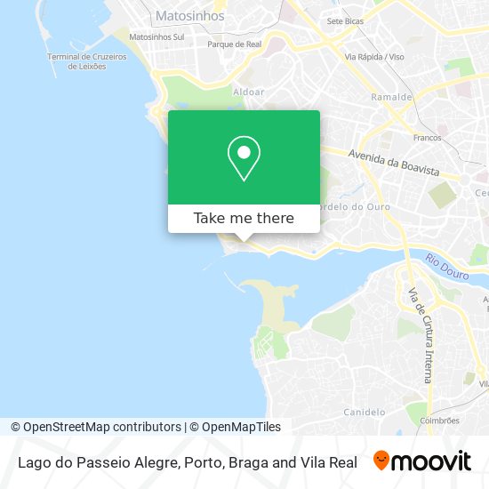 Lago do Passeio Alegre mapa