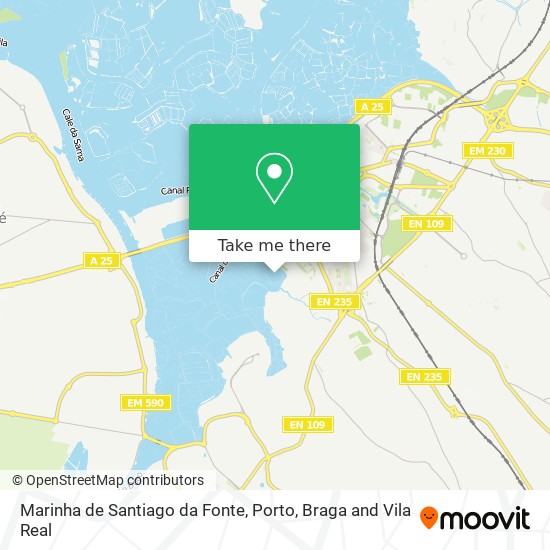 Marinha de Santiago da Fonte mapa