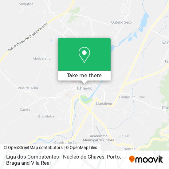 Liga dos Combatentes - Núcleo de Chaves map