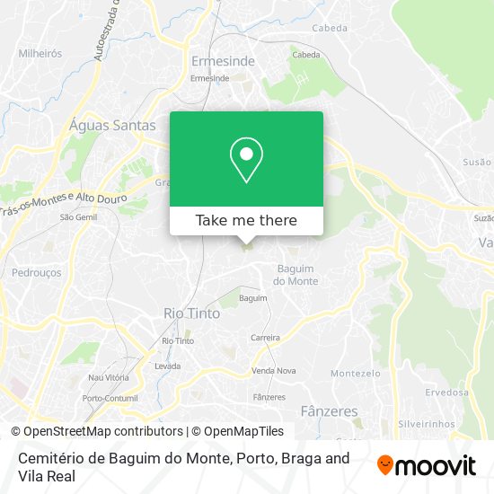 Cemitério de Baguim do Monte map