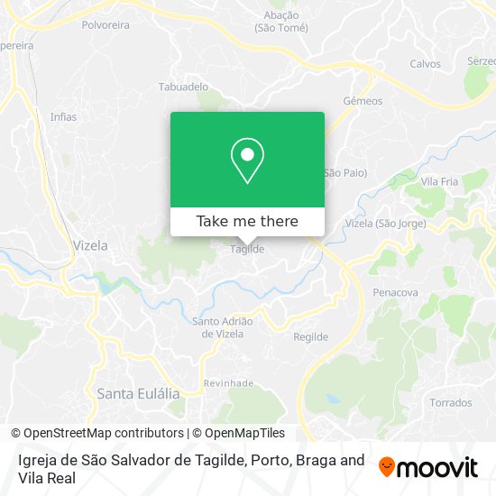 Igreja de São Salvador de Tagilde mapa