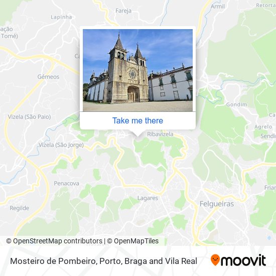 Mosteiro de Pombeiro map