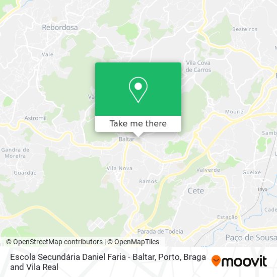 Escola Secundária Daniel Faria - Baltar map