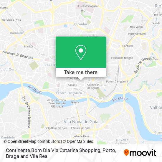 Continente Bom Dia Via Catarina Shopping map