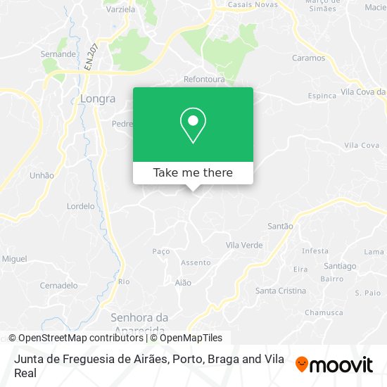 Junta de Freguesia de Airães mapa