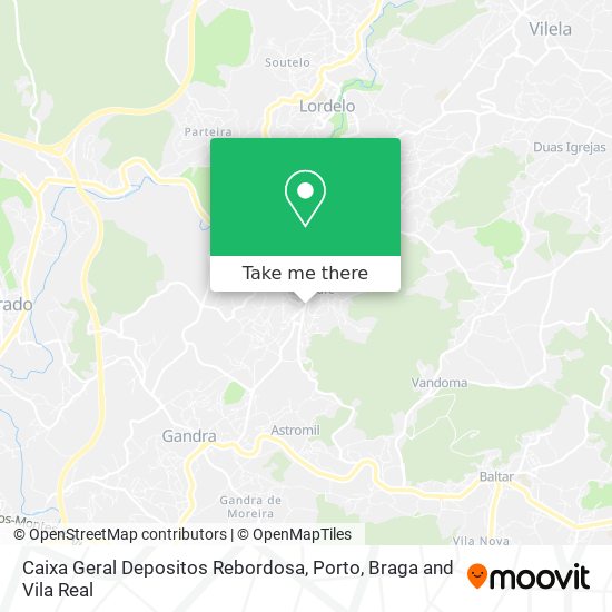Caixa Geral Depositos Rebordosa map