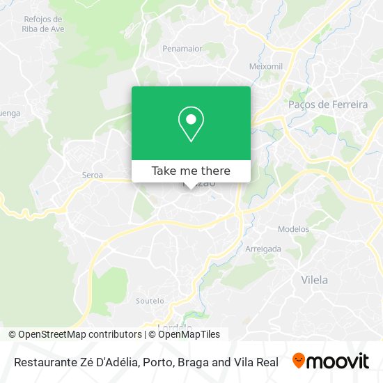 Restaurante Zé D'Adélia mapa