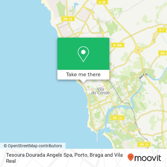 Tesoura Dourada Angels Spa map