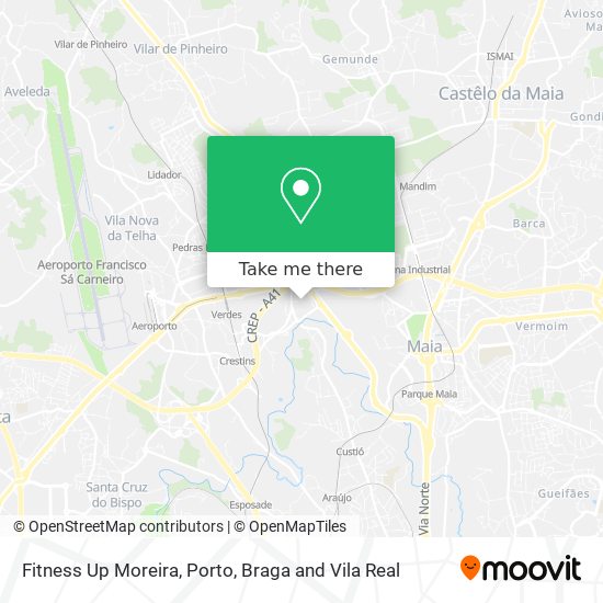 Fitness Up Moreira map