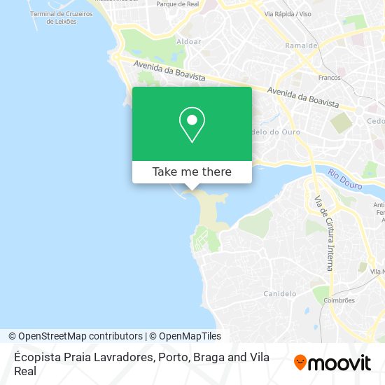 Écopista Praia Lavradores map