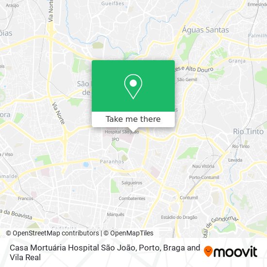 Casa Mortuária Hospital São João mapa