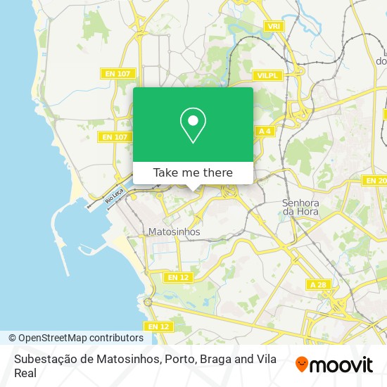 Subestação de Matosinhos map