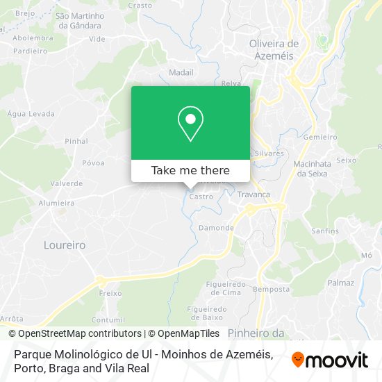 Parque Molinológico de Ul - Moinhos de Azeméis map