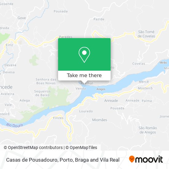 Casas de Pousadouro mapa
