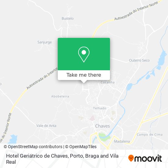 Hotel Geriátrico de Chaves map