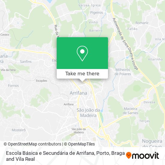 Escola Básica e Secundária de Arrifana map