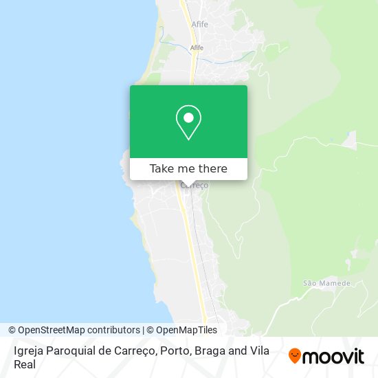 Igreja Paroquial de Carreço mapa