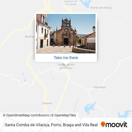 Santa Comba de Vilariça mapa