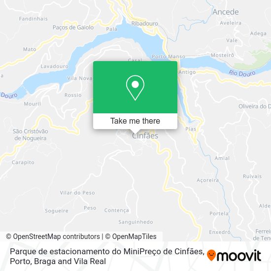 Parque de estacionamento do MiniPreço de Cinfães map
