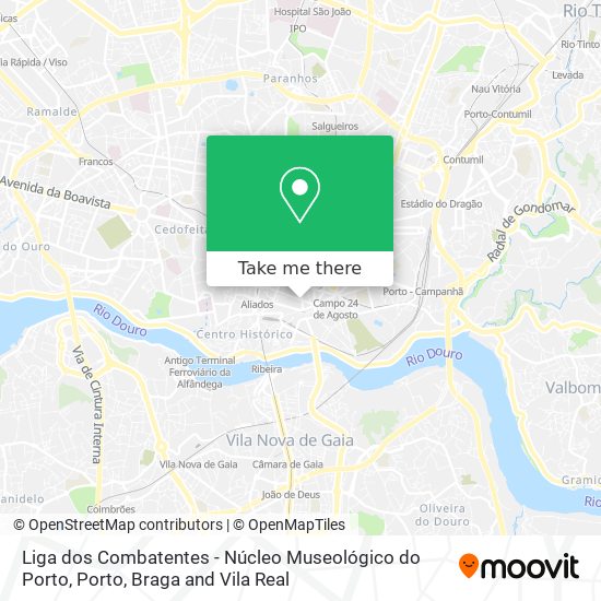 Liga dos Combatentes - Núcleo Museológico do Porto map