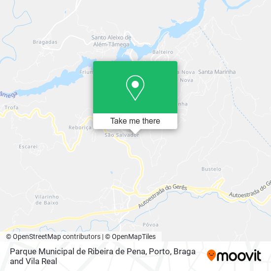 Parque Municipal de Ribeira de Pena map