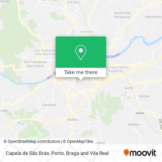 Capela de São Brás mapa
