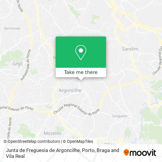 Junta de Freguesia de Argoncilhe mapa