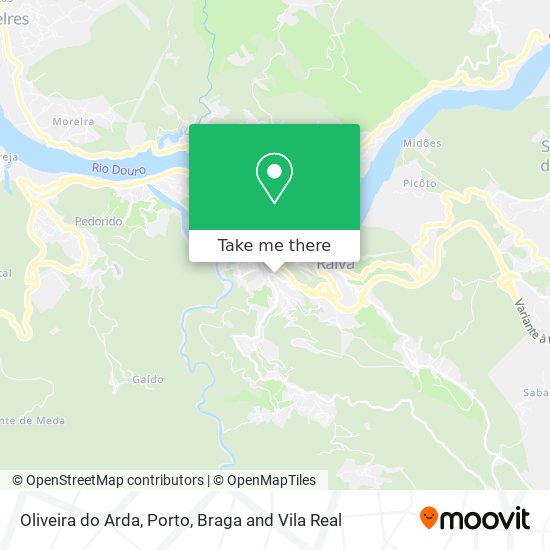 Oliveira do Arda map