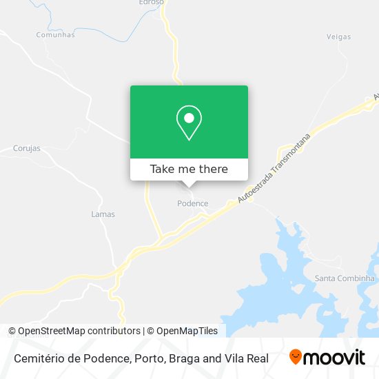 Cemitério de Podence mapa