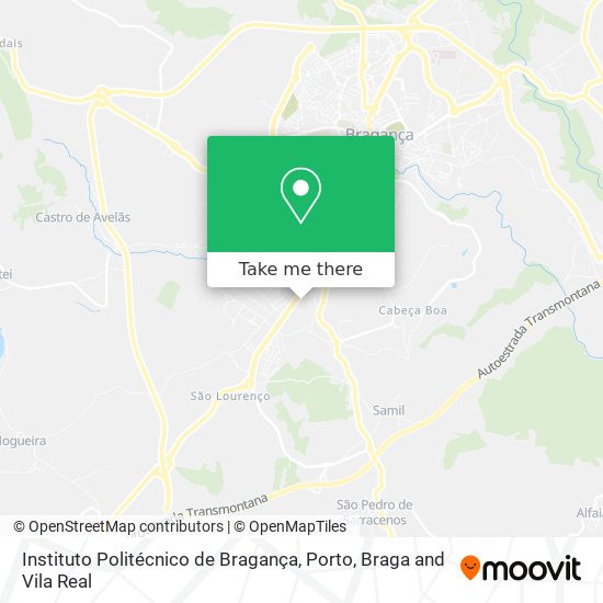 Instituto Politécnico de Bragança mapa