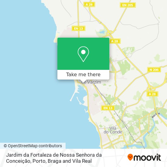 Jardim da Fortaleza de Nossa Senhora da Conceição mapa