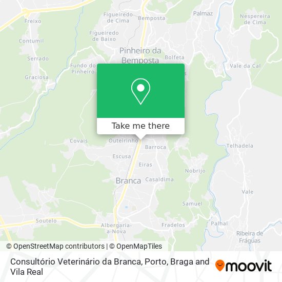 Consultório Veterinário da Branca mapa