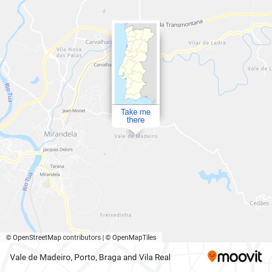 Vale de Madeiro mapa