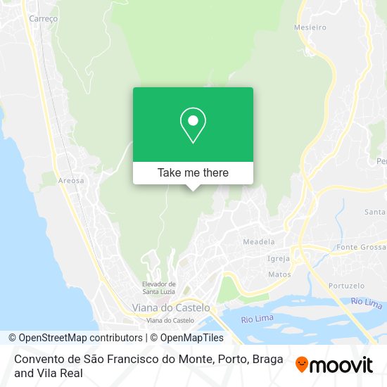 Convento de São Francisco do Monte map