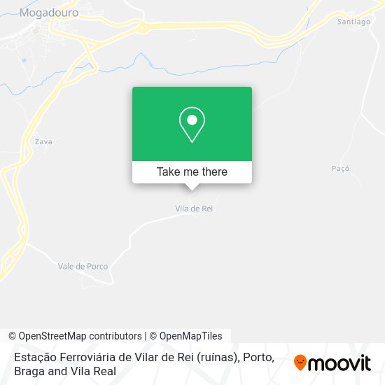 Estação Ferroviária de Vilar de Rei (ruínas) mapa