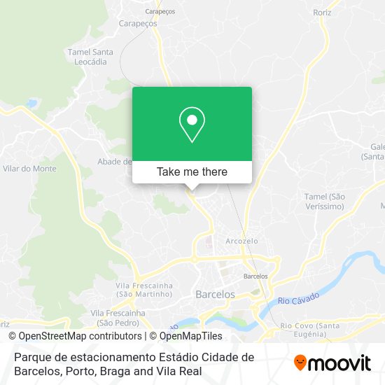 Parque de estacionamento Estádio Cidade de Barcelos map