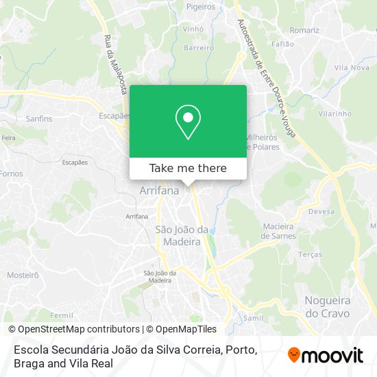 Escola Secundária João da Silva Correia mapa