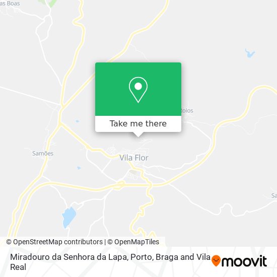 Miradouro da Senhora da Lapa mapa