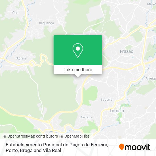 Estabelecimento Prisional de Paços de Ferreira mapa