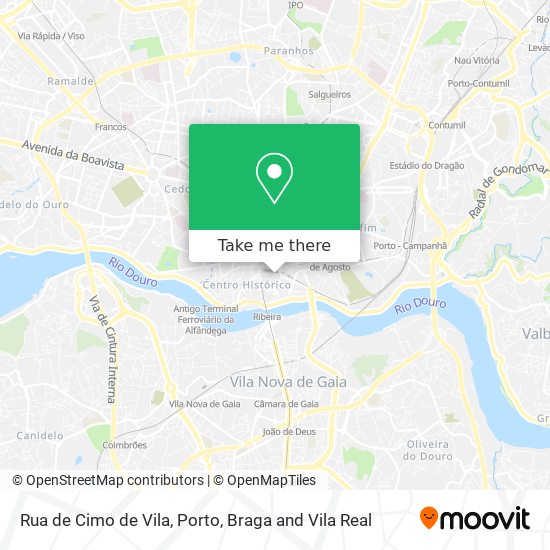 Rua de Cimo de Vila map