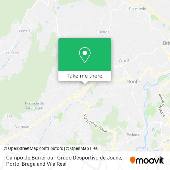Campo de Barreiros - Grupo Desportivo de Joane map