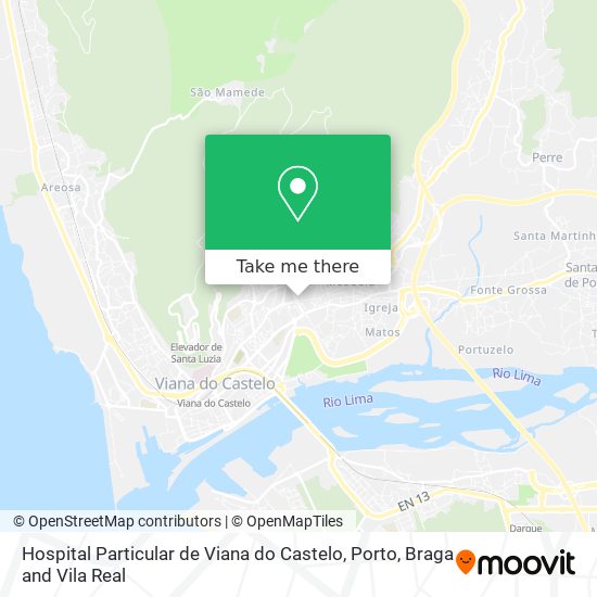 Hospital Particular de Viana do Castelo map