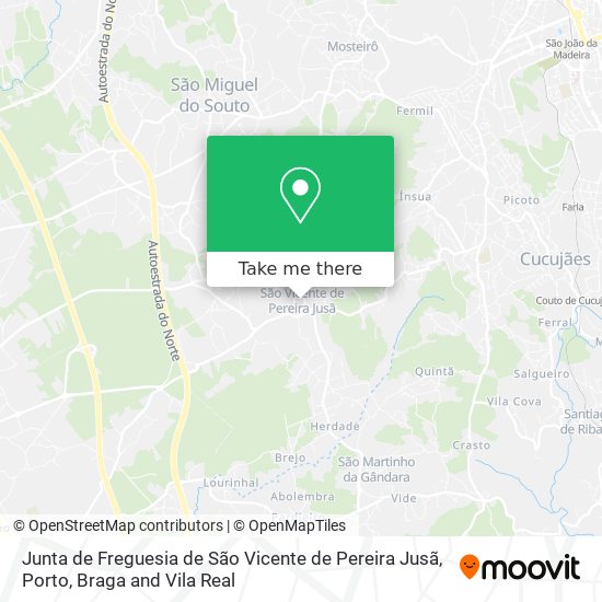 Junta de Freguesia de São Vicente de Pereira Jusã map