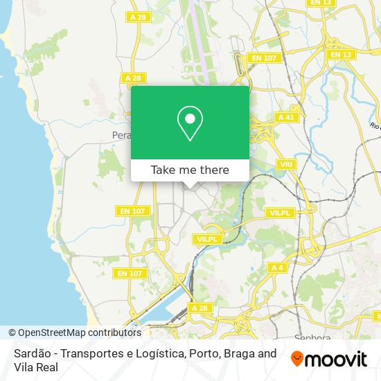 Sardão - Transportes e Logística map