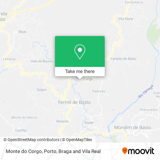 Monte do Corgo mapa