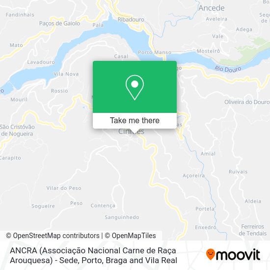 ANCRA (Associação Nacional Carne de Raça Arouquesa) - Sede mapa